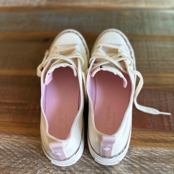 ๐ฅ๐๐KATE Spade! Kaia Leopard Print Trim Canvas Sneakers in cream-NEW!!๐๐๐ฅ - Picture 7 of 16